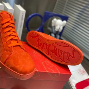 Christian Louboutin Orlato Orange Suede Sneaker Reps 1