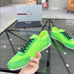 Prada Monaco Snickers Light Green Sneakers Reps 4