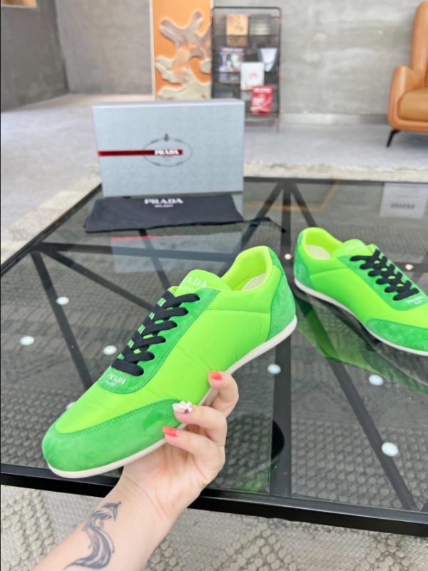 Prada Monaco Snickers Light Green Sneakers Reps 4