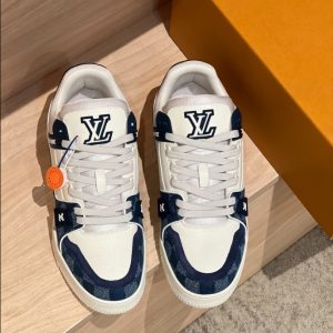 Louis Vuitton Trainer Navy White Sneaker 1