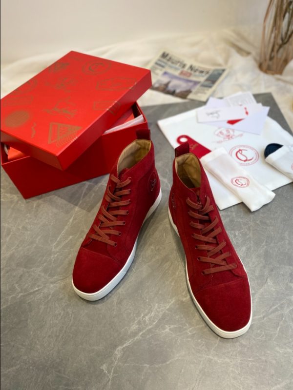 Christian Louboutin Louis High Red Sneaker Reps 2