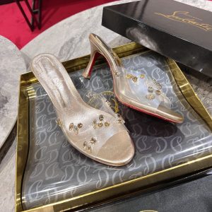 Christian Louboutin Degraqueen Pumps Gold Mid Rep 1