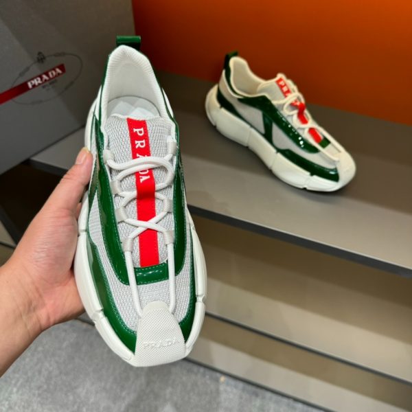 Prada Cloudb 3ust Thunder Green Silver Sneakers Reps