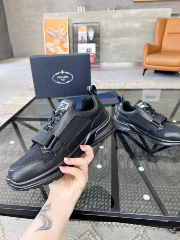 Prada Mechano Black Silver Sneakers Reps 3