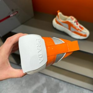 Prada Cloudbust Thunder Orange Silver Sneakers Reps 1