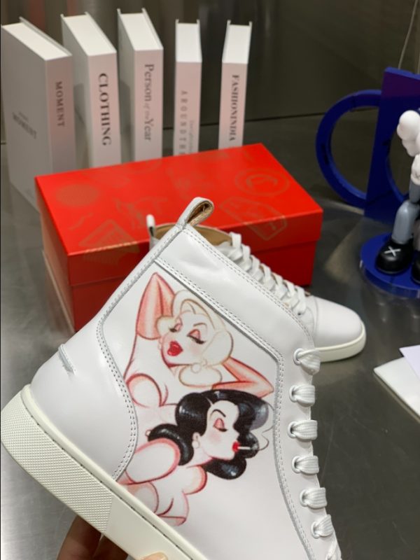 Christian Louboutin Skateboarding Shoes Men High-top White 6