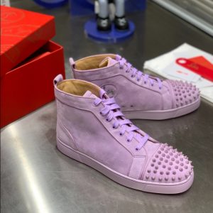 Christian Louboutin Lou Spikes Lilac Smoke Sneaker Reps 6