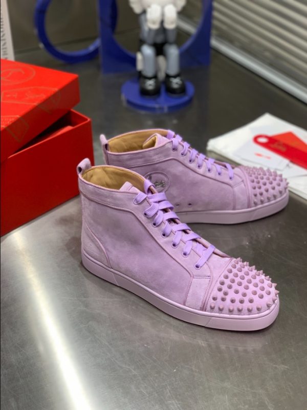 Christian Louboutin Lou Spikes Lilac Smoke Sneaker Reps 6