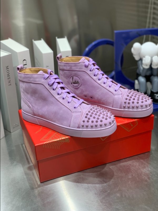 Christian Louboutin Lou Spikes Lilac Smoke Sneaker Reps 2