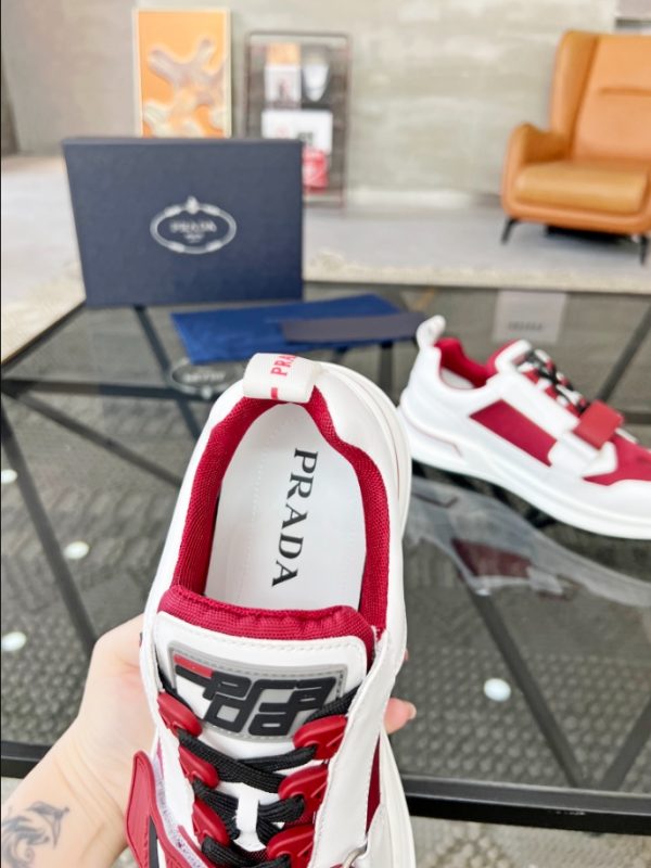 Prada Wrk White Red Sneakers Reps 4