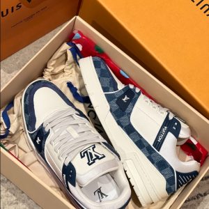 Louis Vuitton Trainer Navy White Sneaker 2