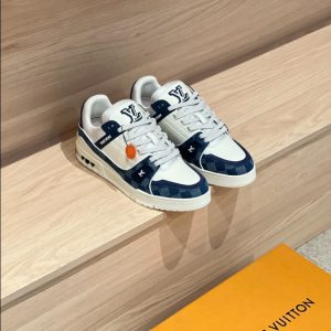 Louis Vuitton Trainer Navy White Sneaker 3