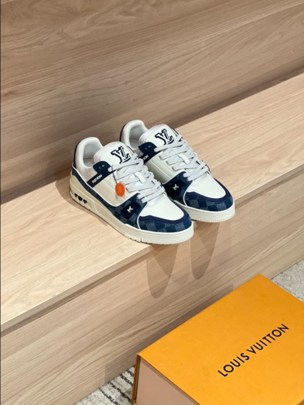 Louis Vuitton Trainer Navy White Sneaker 3