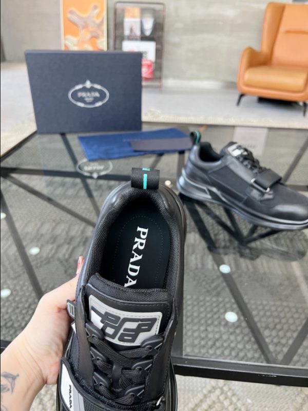 Prada Mechano Black Silver Sneakers Reps 4