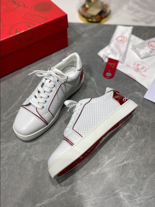 Christian Louboutin Fun Vieira White Red Sneaker Reps 4