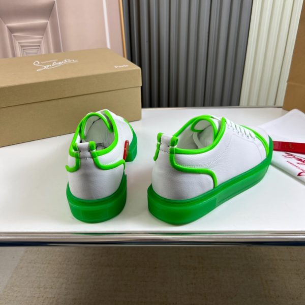 Christian Louboutin White Green Low Sneaker Reps 2