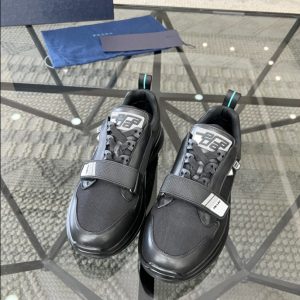 Prada Mechano Black Silver Sneakers Reps 1