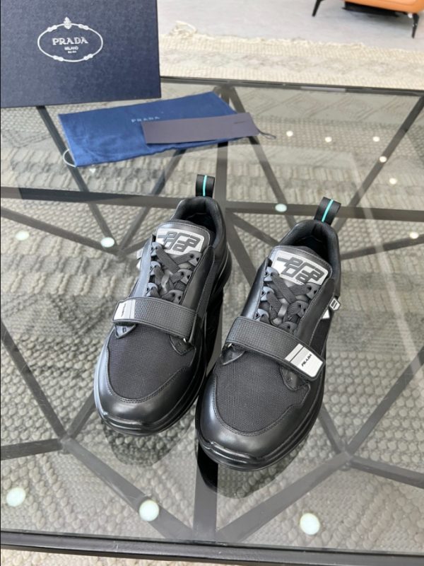 Prada Mechano Black Silver Sneakers Reps 1