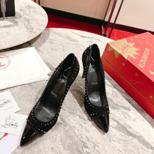 Christian Louboutin Duvette Spikes Pumps Black Reps 1