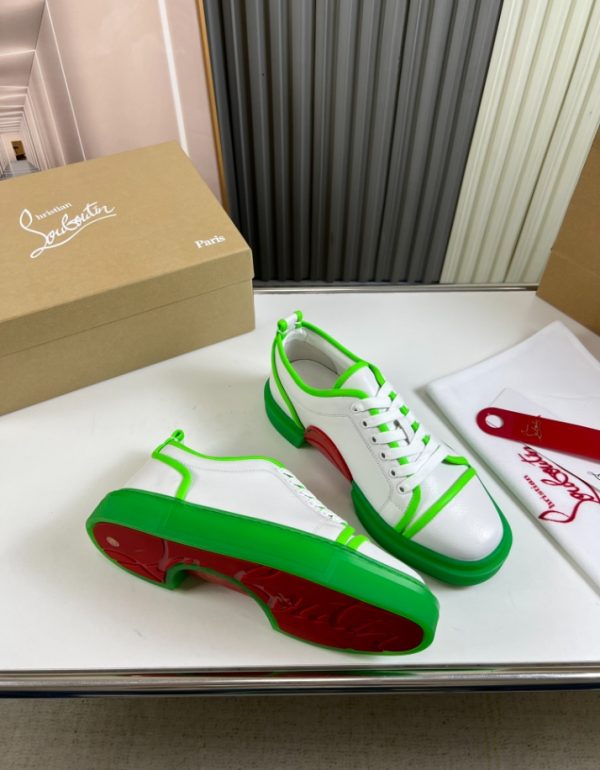 Christian Louboutin White Green Low Sneaker Reps 3