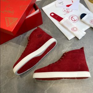 Christian Louboutin Louis High Red Sneaker Reps 3