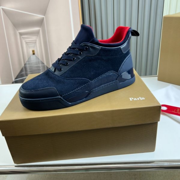 Christian Louboutin Navy Blue Black Sneaker Reps 1