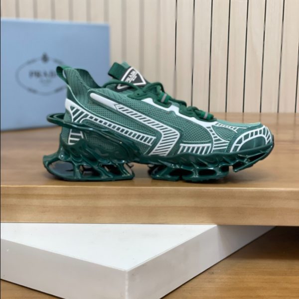 Prada Blade Type Dark Green Sneakers Reps