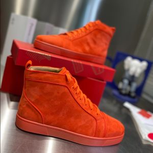 Christian Louboutin Orlato Orange Suede Sneaker Reps 3