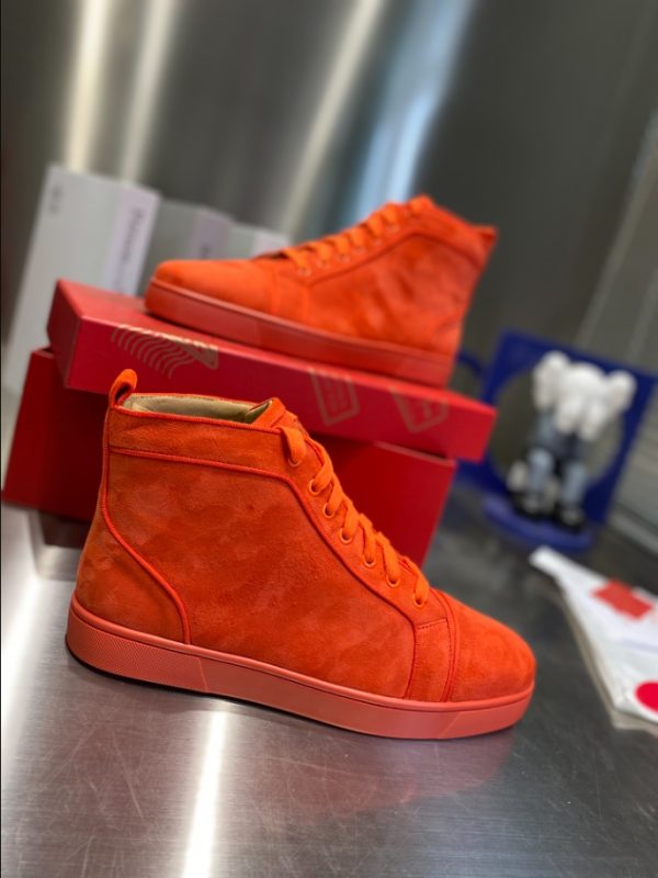 Christian Louboutin Orlato Orange Suede Sneaker Reps 3