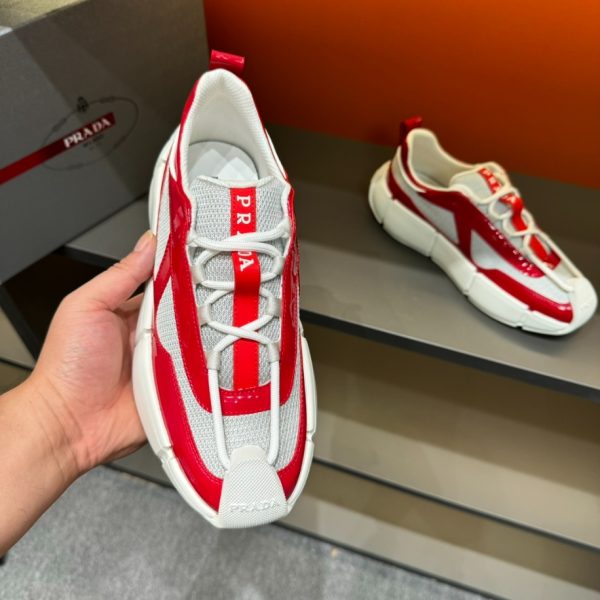 Prada Cloudbust Thunder Red Silver Sneakers Reps 2