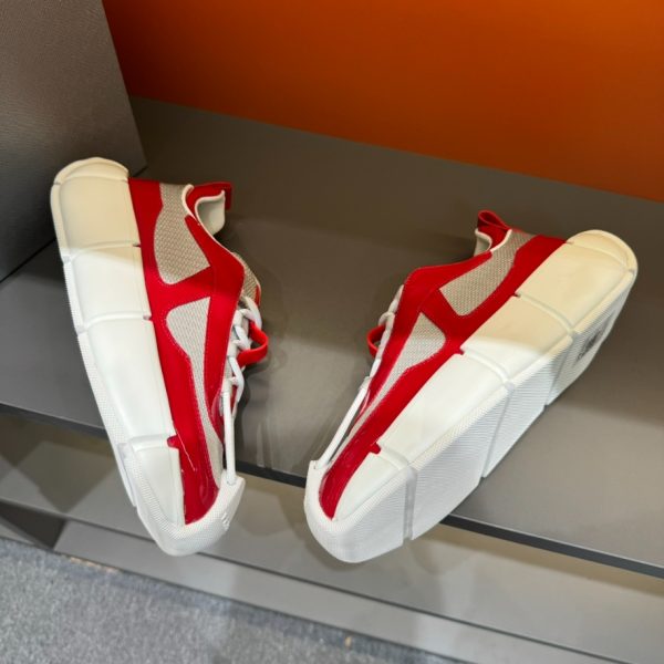 Prada Cloudbust Thunder Red Silver Sneakers Reps 3