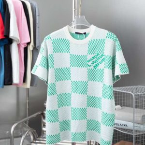 Damier Knitted Short-Sleeved Crewneck 2