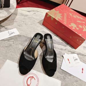 Christian Louboutin Lipsita Veau Velours Pumps Black Reps 2