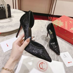 Christian Louboutin Iriza Velvet Pumps Black Reps 4