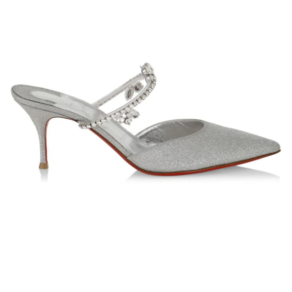 Christian Louboutin Planet Queen Mules Pumps White Reps