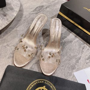 Christian Louboutin Degraqueen Pumps Gold Mid Rep 5