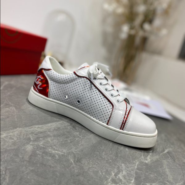 Christian Louboutin Fun Vieira White Red Sneaker Reps