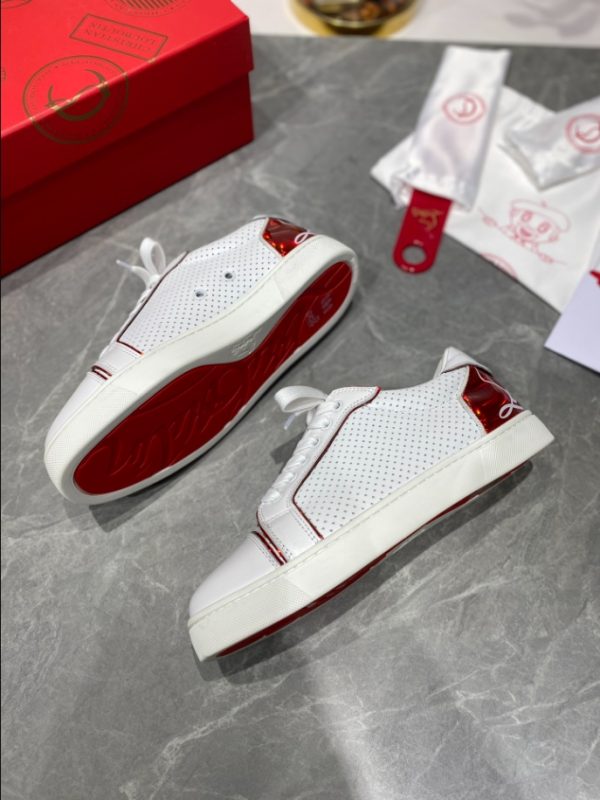 Christian Louboutin Fun Vieira White Red Sneaker Reps 5