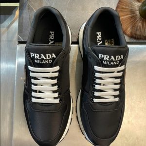 Prada Triangle-logo Re-Nylon Black Sneakers Reps 2