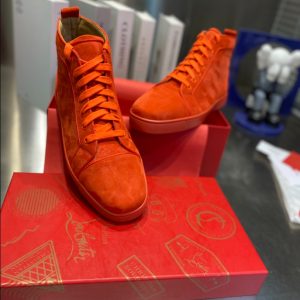 Christian Louboutin Orlato Orange Suede Sneaker Reps 5