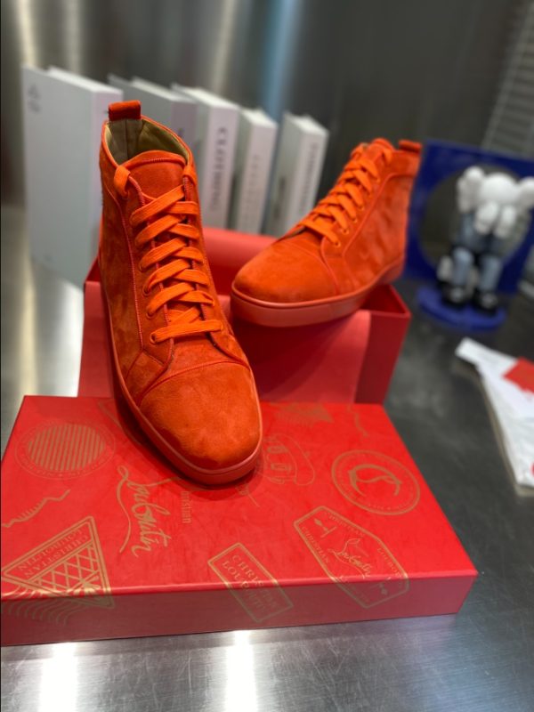 Christian Louboutin Orlato Orange Suede Sneaker Reps 5