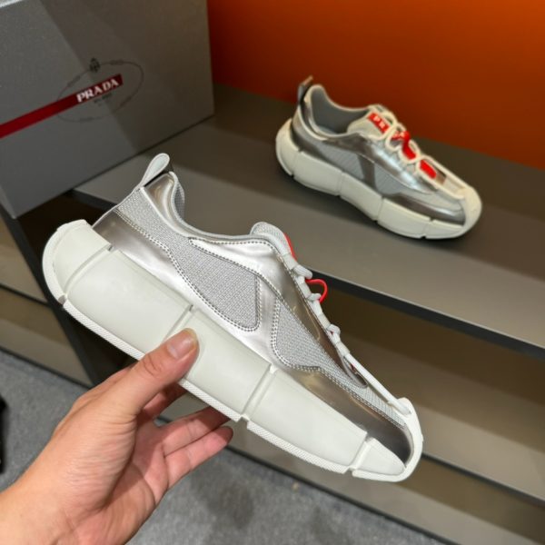 Prada Cloudbust Thunder Grey Silver Sneakers Reps 4