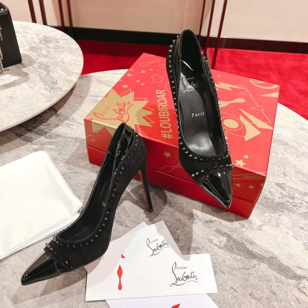 Christian Louboutin Duvette Spikes Pumps Black Reps 4