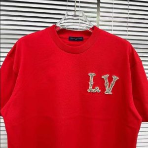 Cotton Pique T-Shirt With Embroidered LV Patch 1