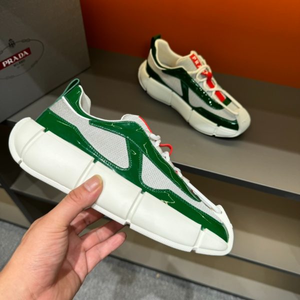 Prada Cloudbust Thunder Green Silver Sneakers Reps 5