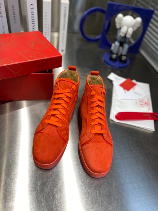 Christian Louboutin Orlato Orange Suede Sneaker Reps 6