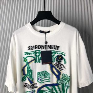 Intarsia Graphic Cotton T-Shirt 1