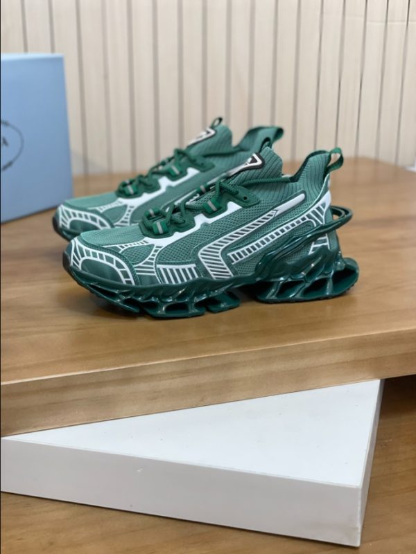 Prada Blade Type Dark Green Sneakers Reps 6