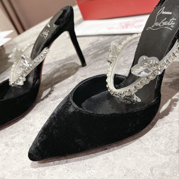 Christian Louboutin Planet Queen Mules Pumps Black Reps 6