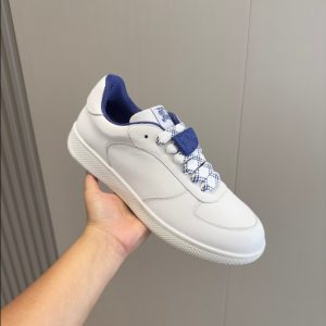 Burberry White Navy Mid Sneaker Reps 1